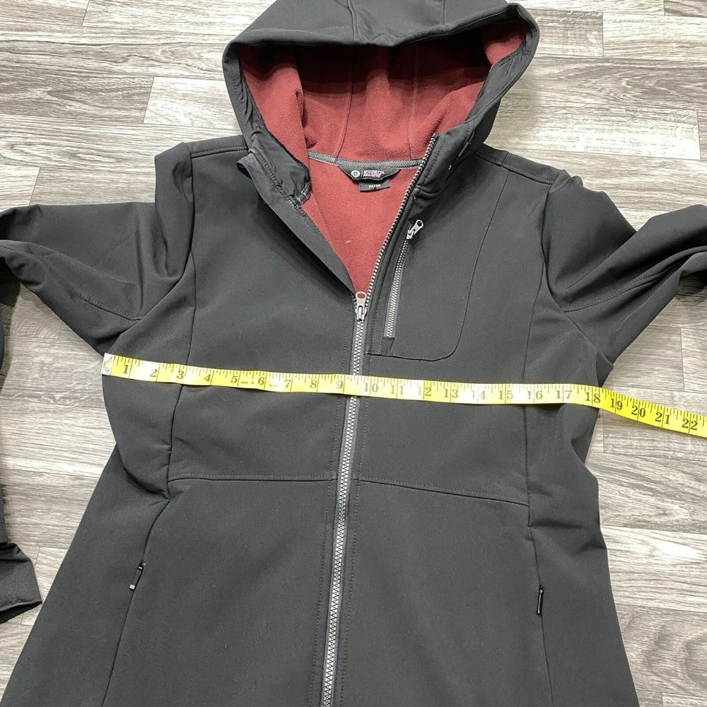 MONDETTA Full Zip Up Long Sleeve Black Hooded Jacket Women's Size Medium - Picture 9 of 12
